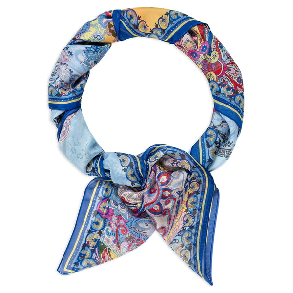 Flower Fusion 130 x 130 - multi navy