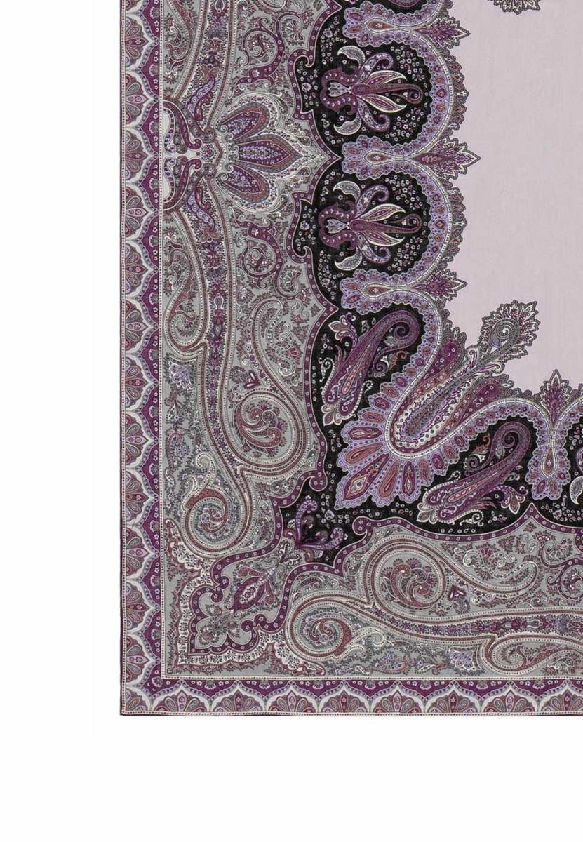 Enchanted Paisley 140x140 - violet/silver