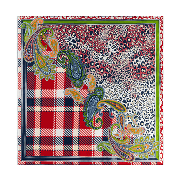 Patchwork Leo 100x100  - multi red