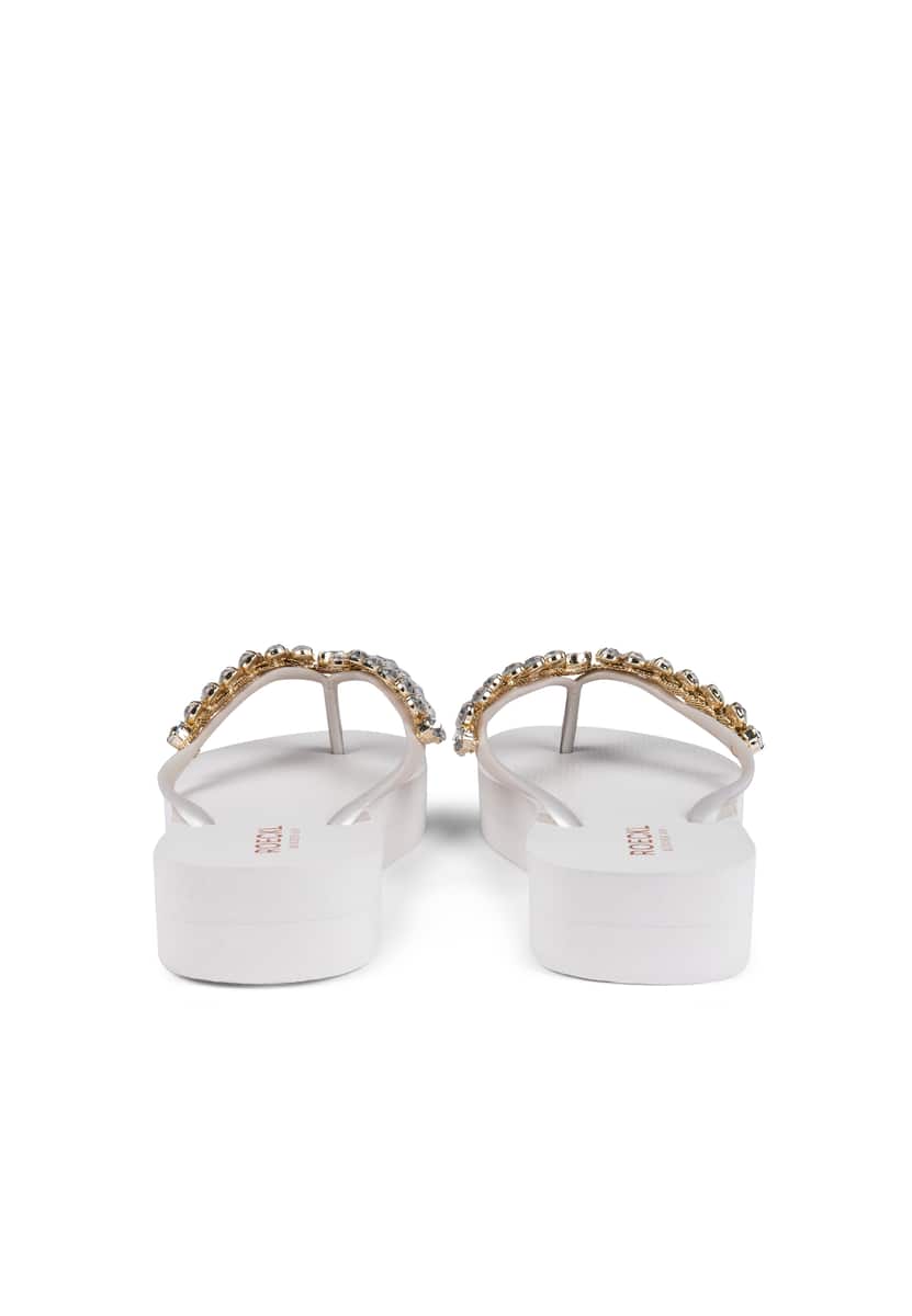 Brillant Summer Zehensandalen - white