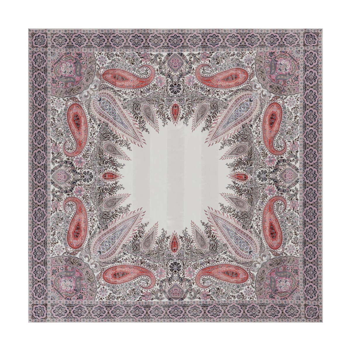 Fire Paisley 140x140 - multi blush