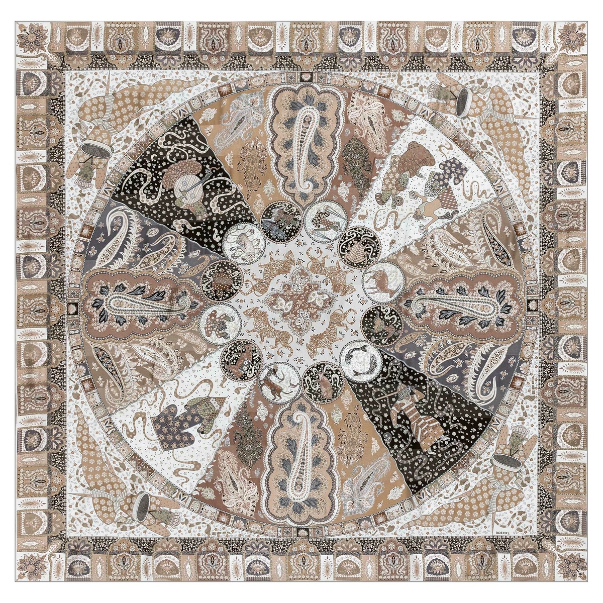 Persisches Horoskop 140x140 - multi creme