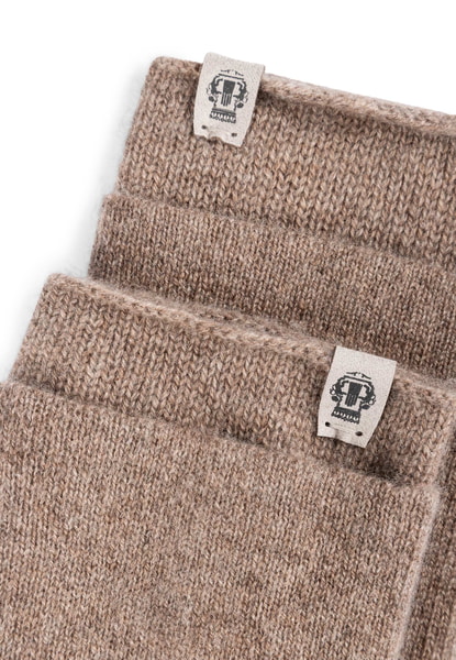 Pure Cashmere Stulpenhandschuhe - taupe