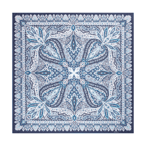 Flourishing Paisley 90x90 - multi emerald