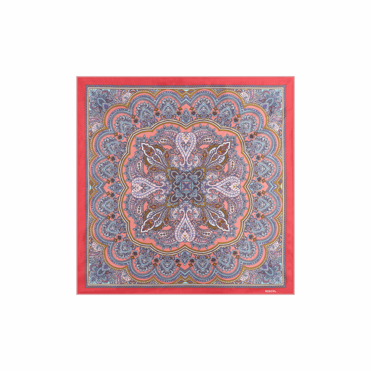 Fine Paisley 53x53  - multi apricot