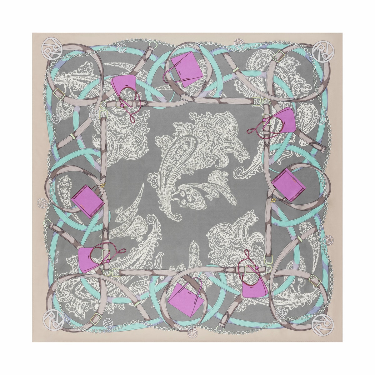 Noble Paisley 90x90 - multi creme