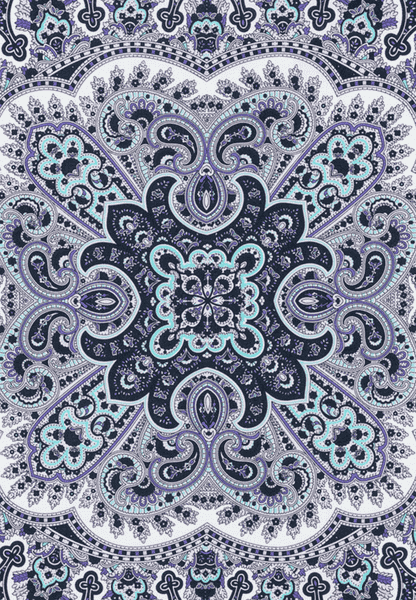 Young Paisley 53 x 53 - multi mauve