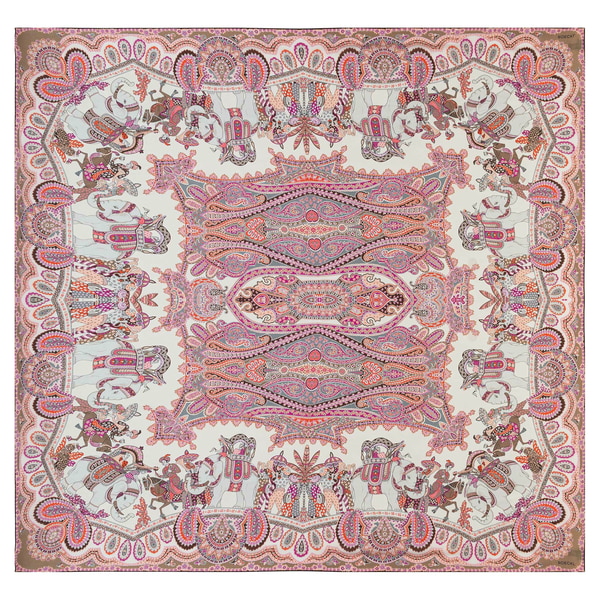 Elephant Parade Silk 140x140 - rose/beige
