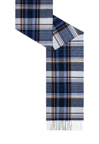 Scottish Tartan Men 30x180  - multi blue