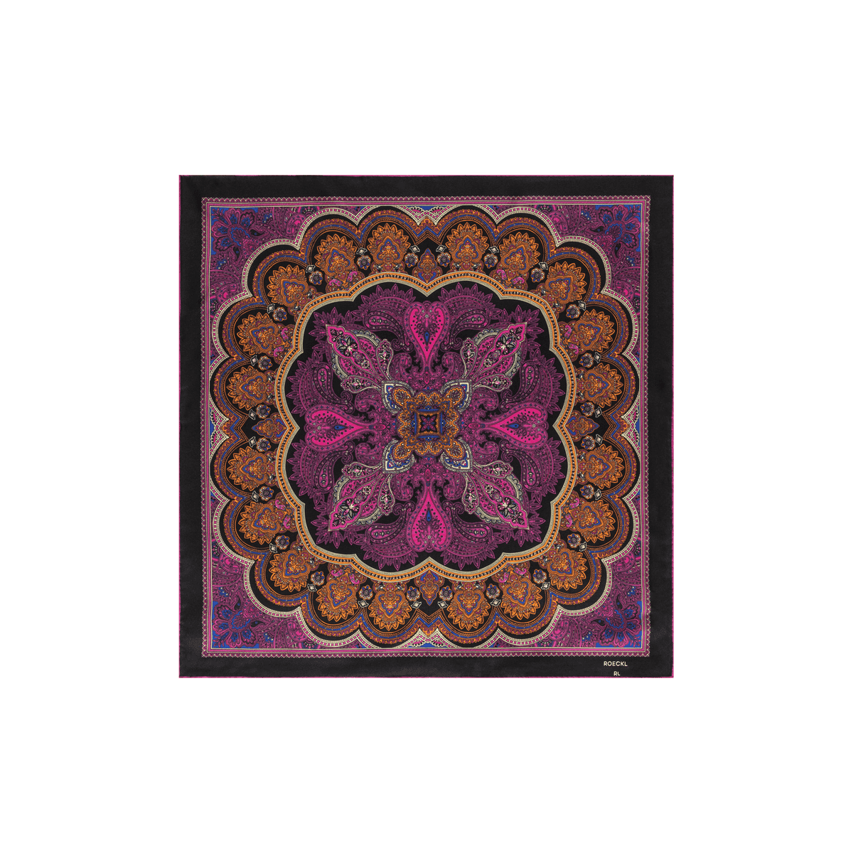 Fine Paisley 53x53  - multi pink