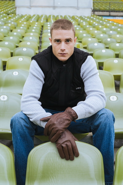 ROECKL x Unfair Athletics Lederhandschuhe - coffee