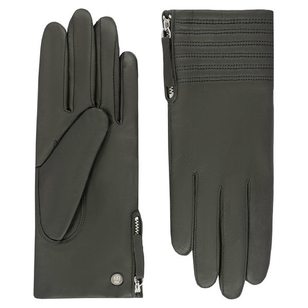 Ladies Glove Zipper - stone