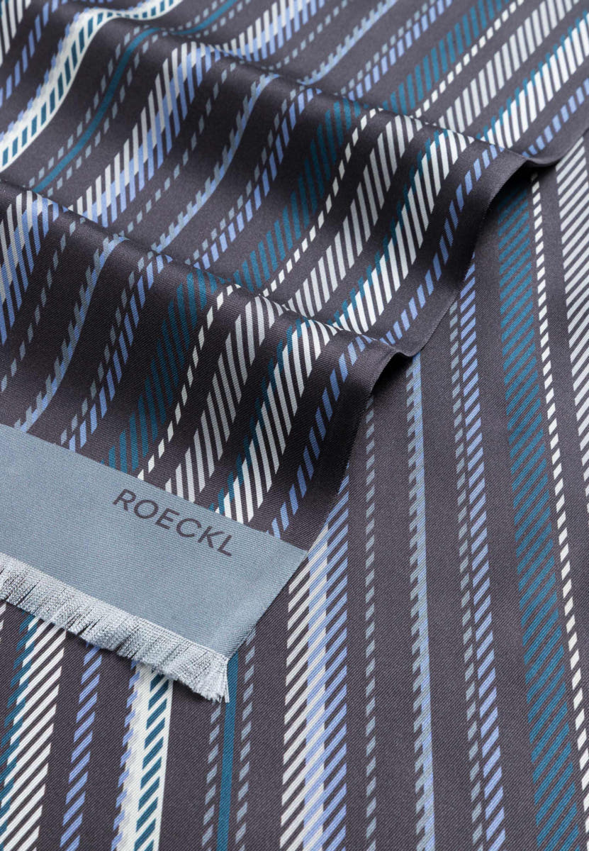 Tailored Stripes 27x184 fringes on short ends - multi black