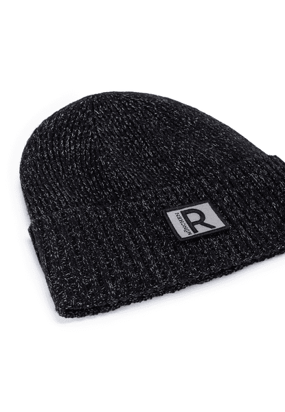 Reflective Rib Mütze Herren - black