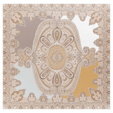 Colorblocking Ornament 140x140 - multi creme