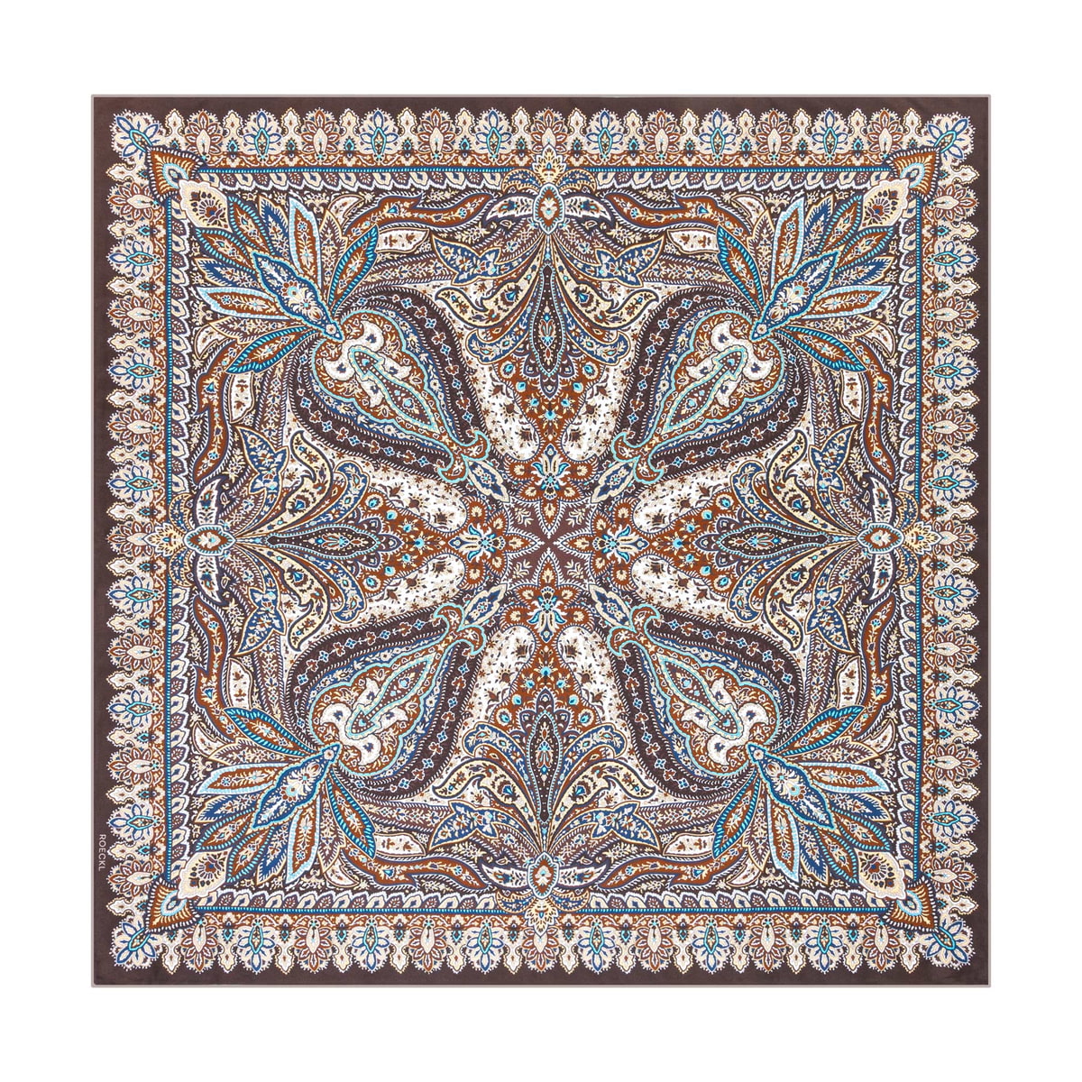 Flourishing Paisley 90x90 - multi coffee