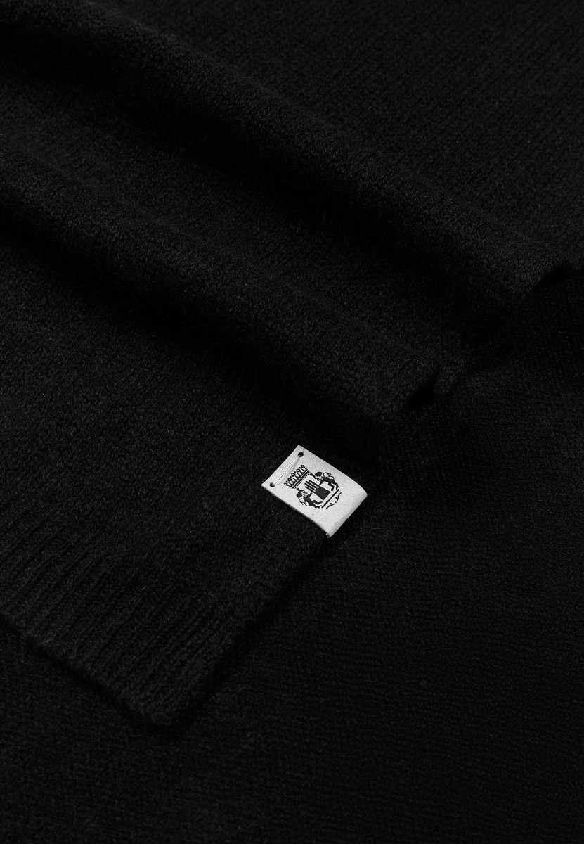 Pure Cashmere Plaid 60x190 - black