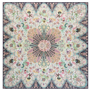 Fior di Seta 140x140  - multi navy