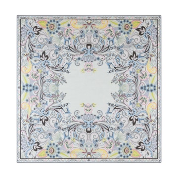 Floral Frame 100 x 100 - black multi
