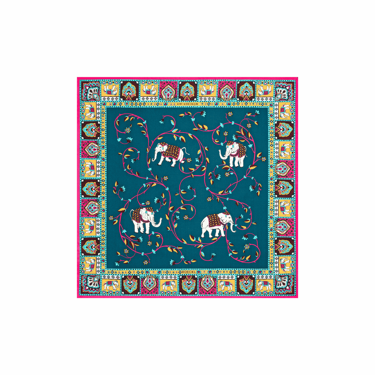 Elephant Garden 53x53 - multi emerald