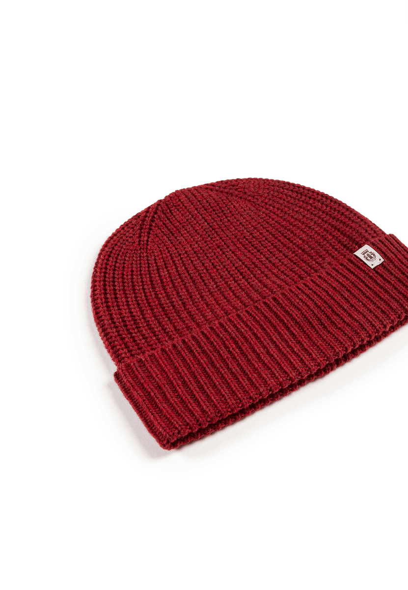 Klassische Strickmütze - red