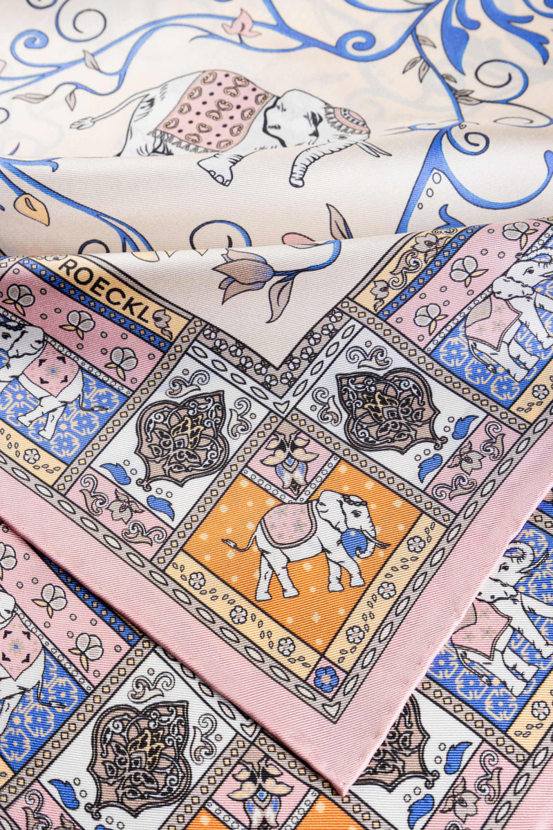 Lucky Elephant 53x53  - multi pastel