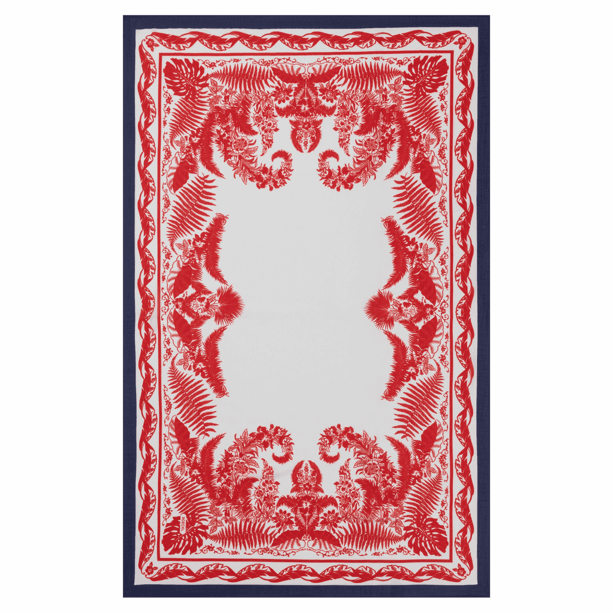 Botanical Garden 100x160  - red/navy