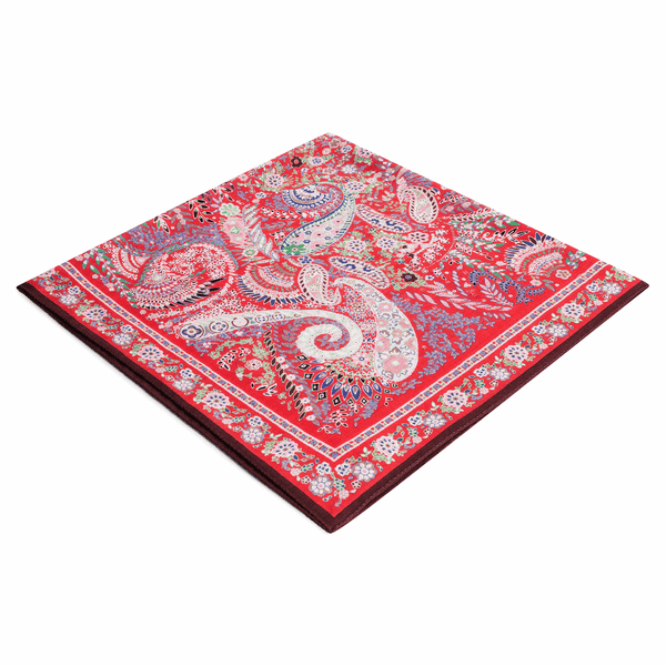 Wool Feather 90x90 - multi scarlet