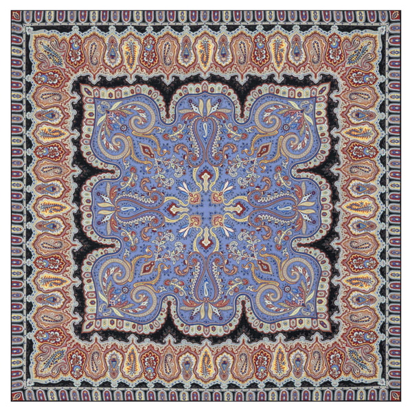 Ornamental Elegance 140x140 - blue/red