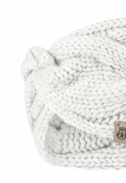 Braided Cashmere Stirnband - woolwhite