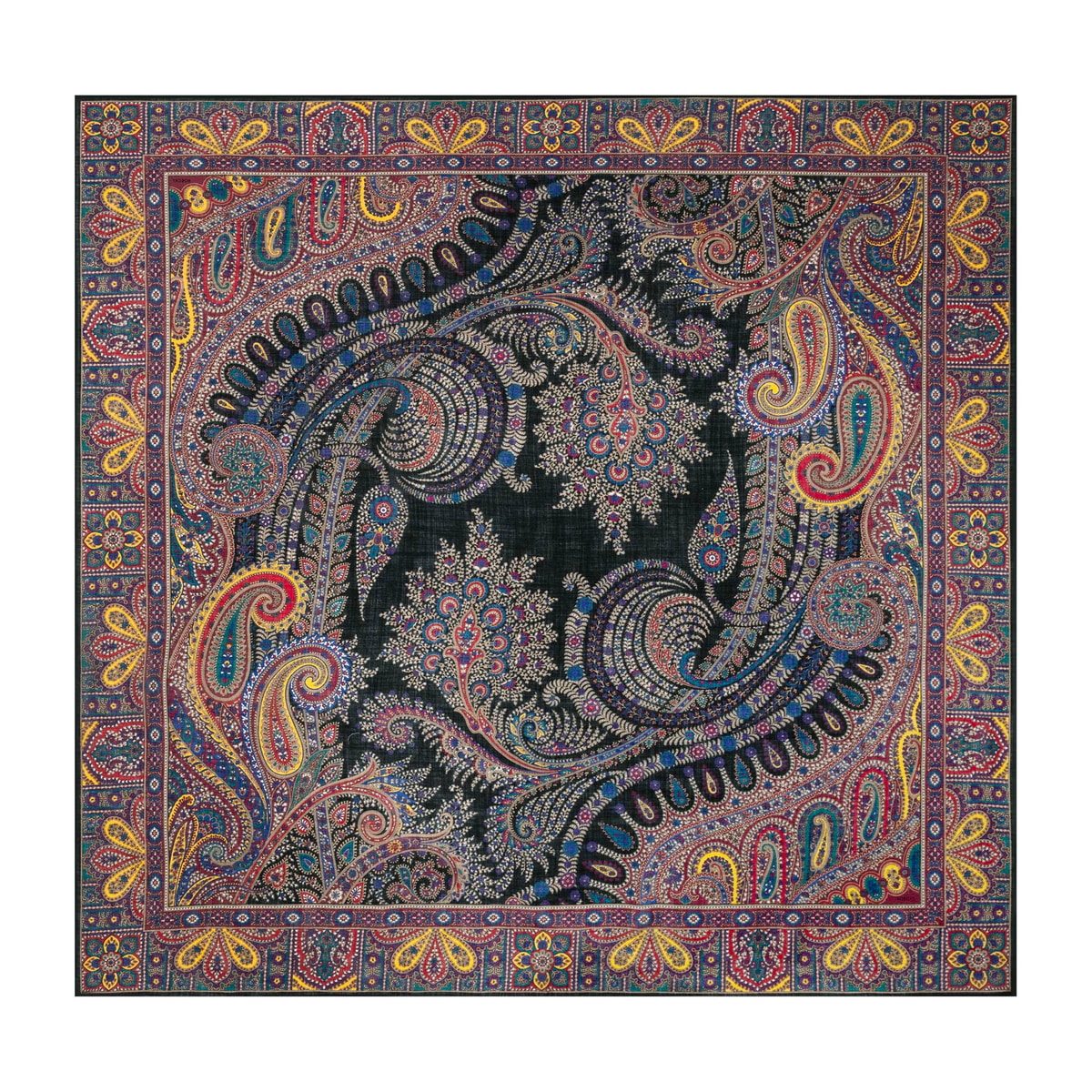 Rising Paisley 130x130 - black jewel