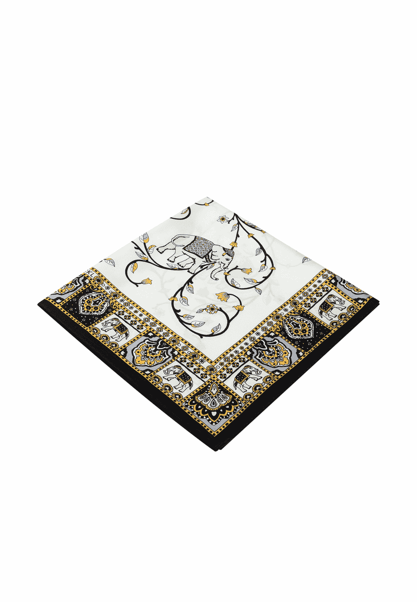 Elephant Garden 53x53 - white/black