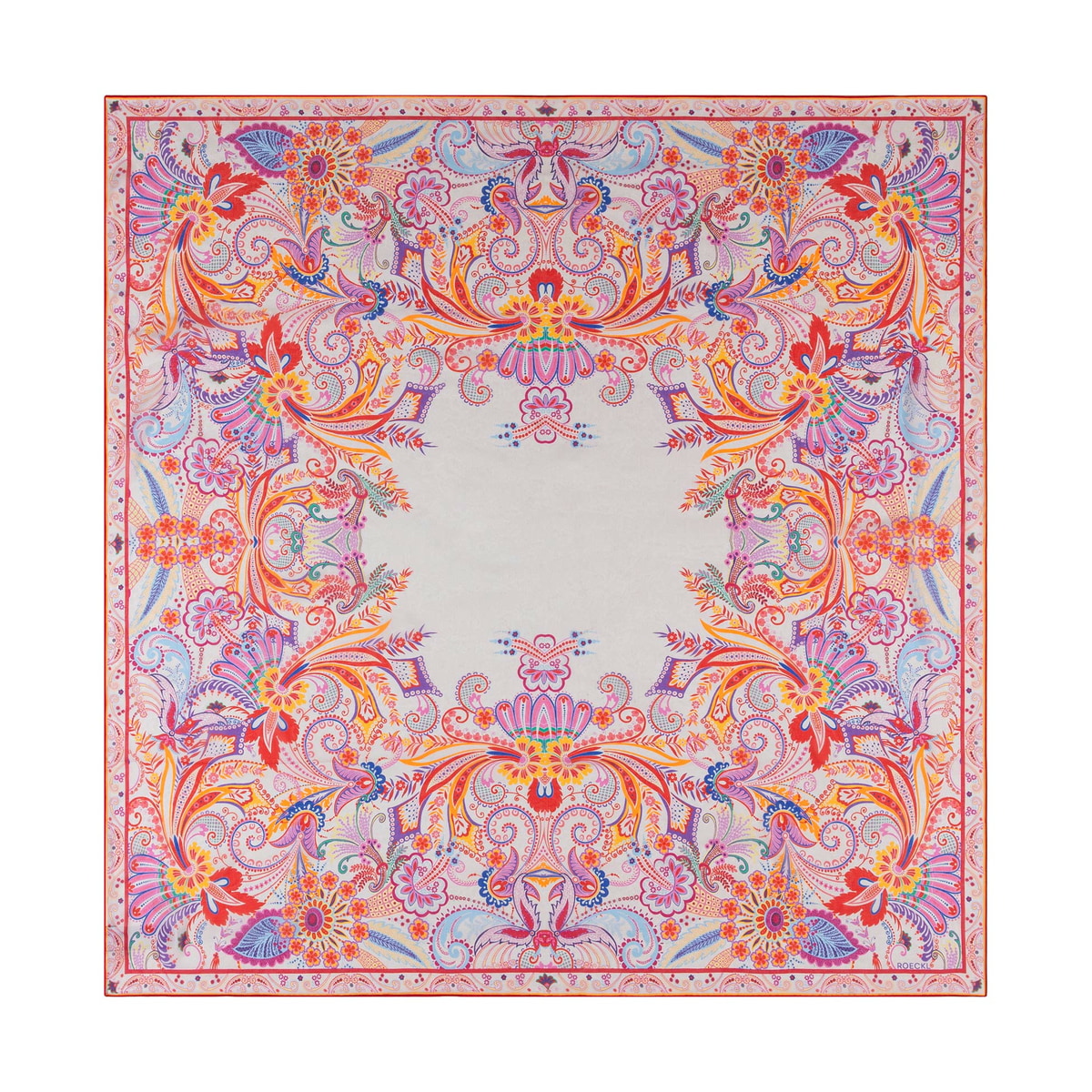 Floral Frame 100 x 100 - multi pink