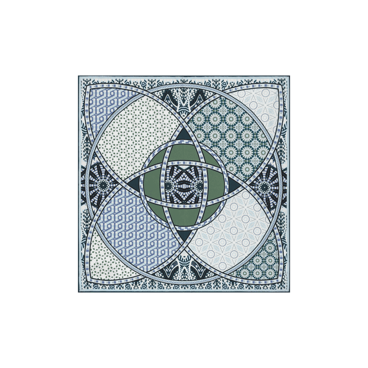 Kaleidoskope 53x53 - multi emerald