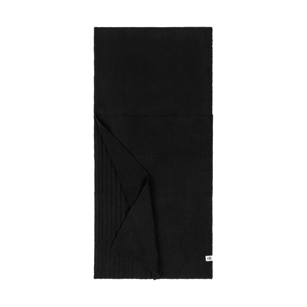 Casual Rib Schal - black