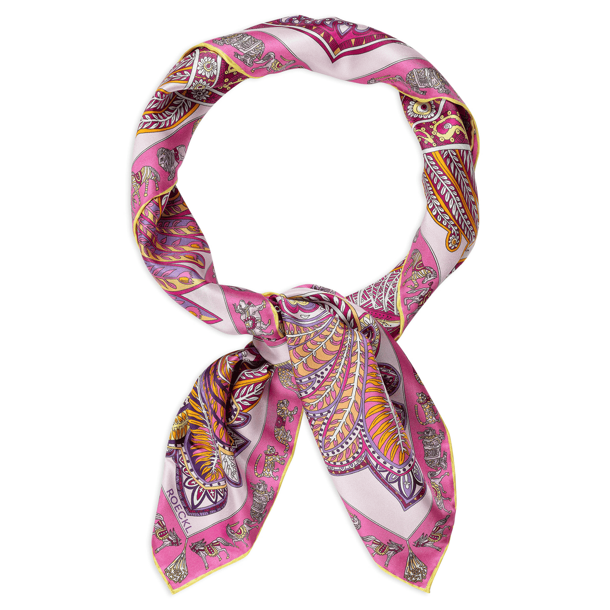 Vibrant Paisley 90x90 - multi pink