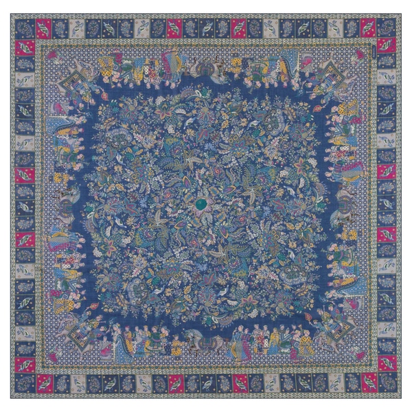 Winter Caravane 140x140 - multi navy