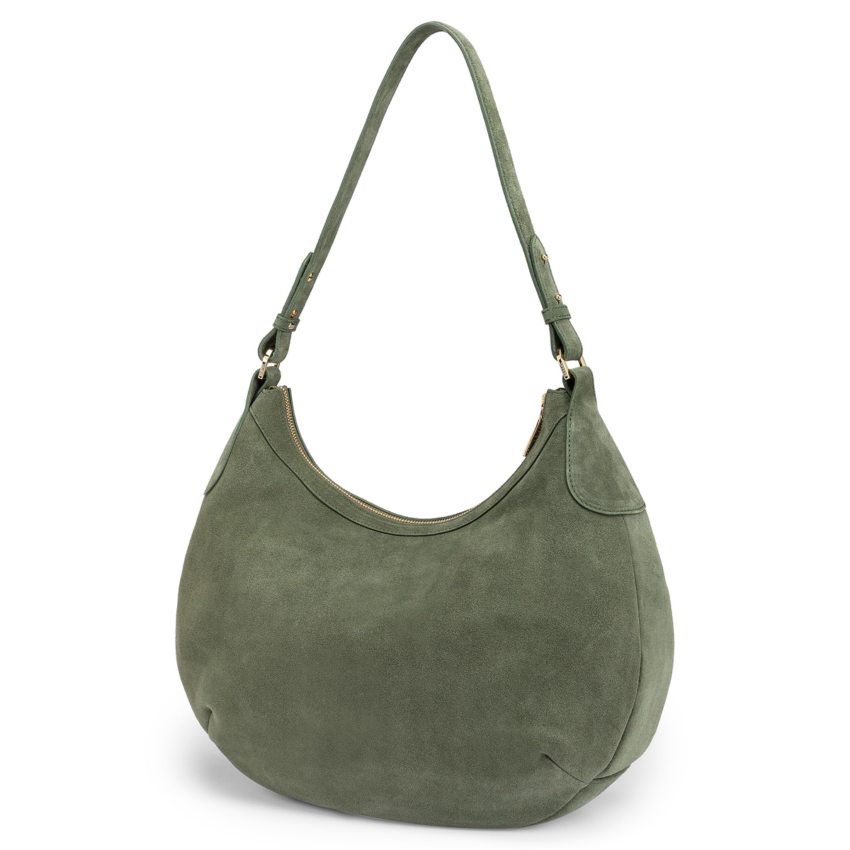 Liberty Schultertasche medium Veloursleder  - loden