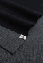Two Side Knit Schal 35x180  - black/graphit