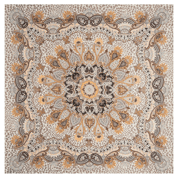 Animal Paisley 140x140 - multi camel
