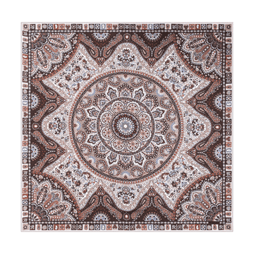 Small Circular Paisley 90x90 - multi natural