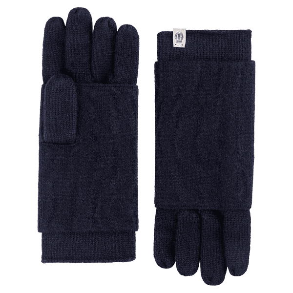 Pure Cashmere Stulpenhandschuhe  - navy