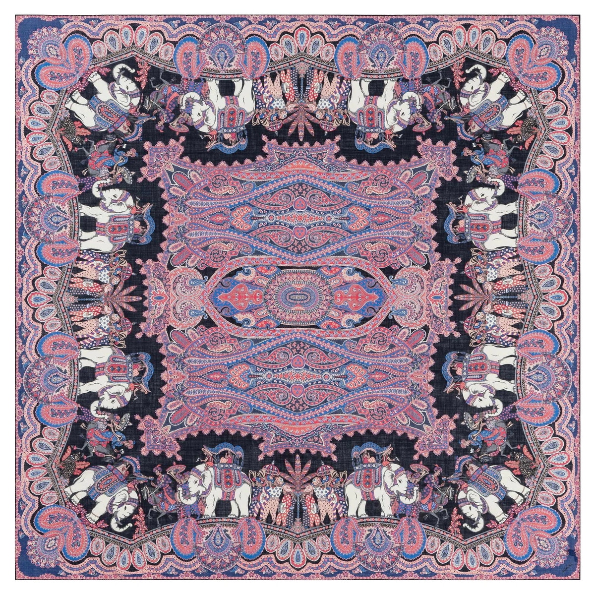 Elephant Parade Cashmere 140x140 - multi navy