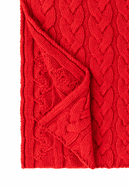 Braided Cashmere Schal 30x180 - rose hip