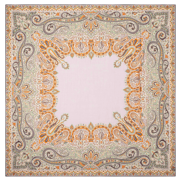 Enchanted Paisley 140x140 - multi forest