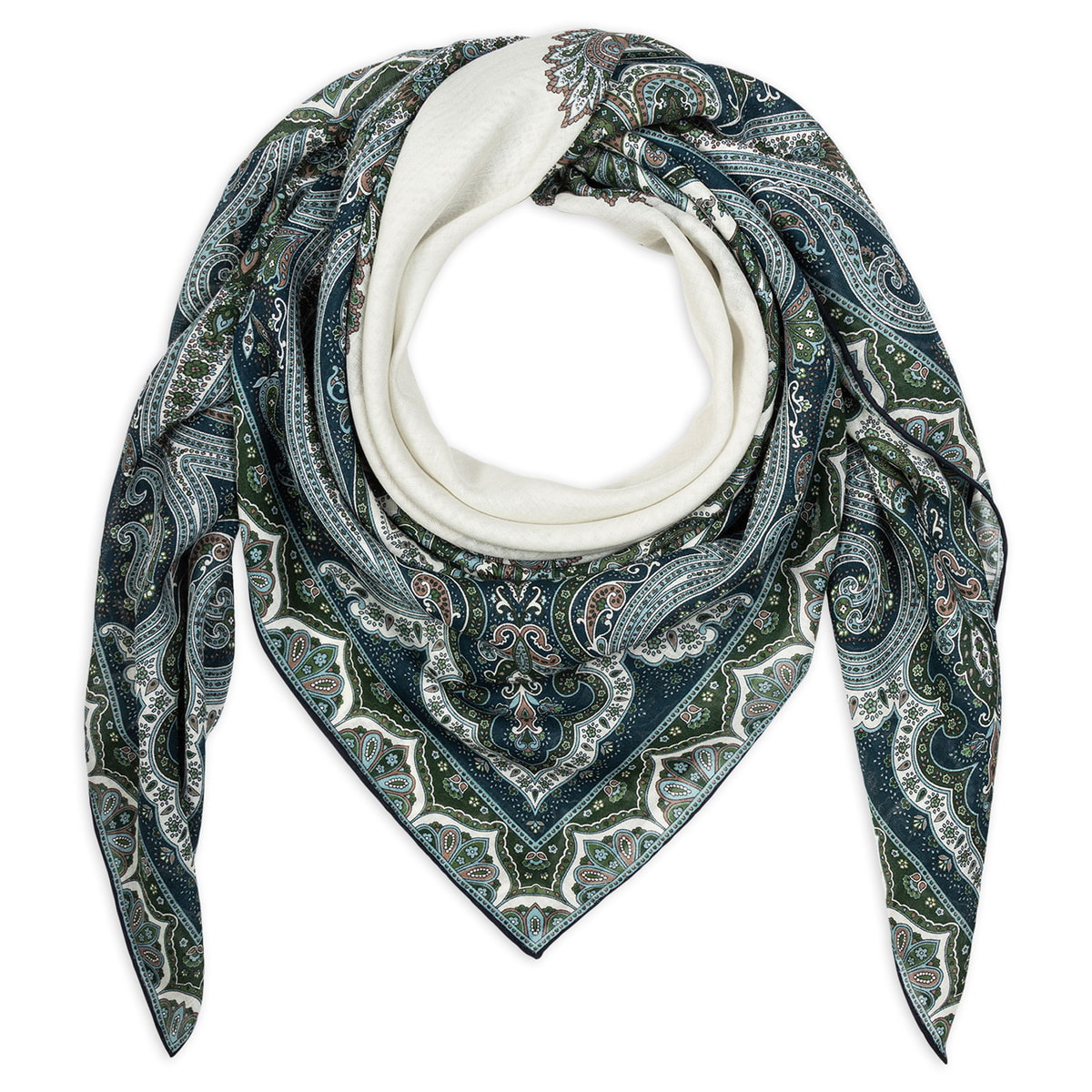 Enchanted Paisley 140x140 - multi green