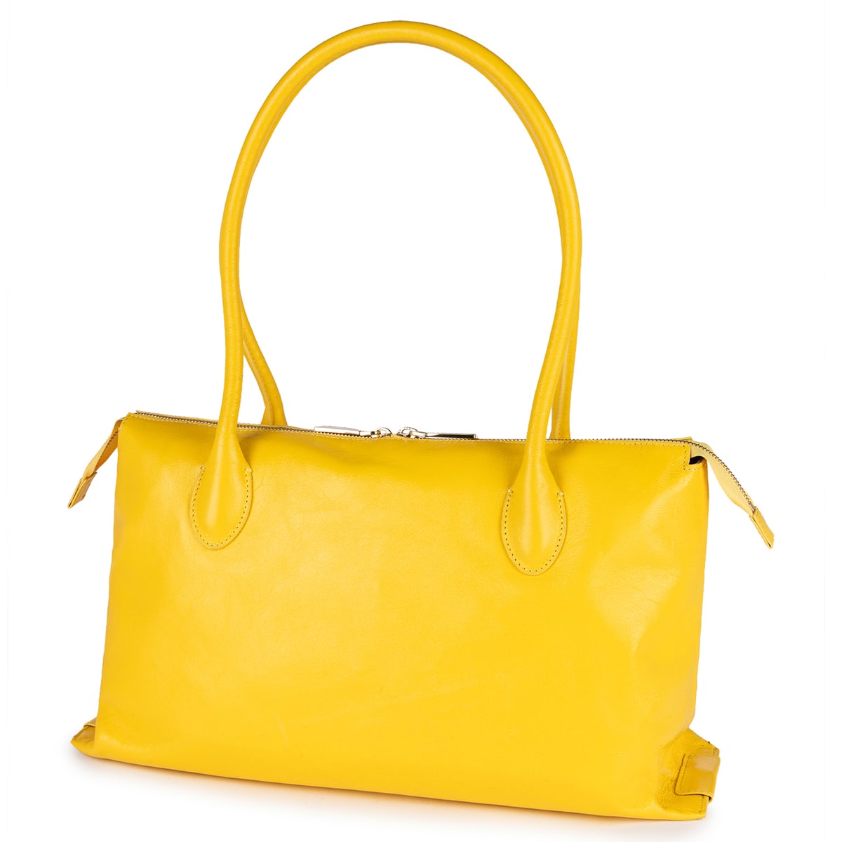 Davina patent handbag medium  - yellow