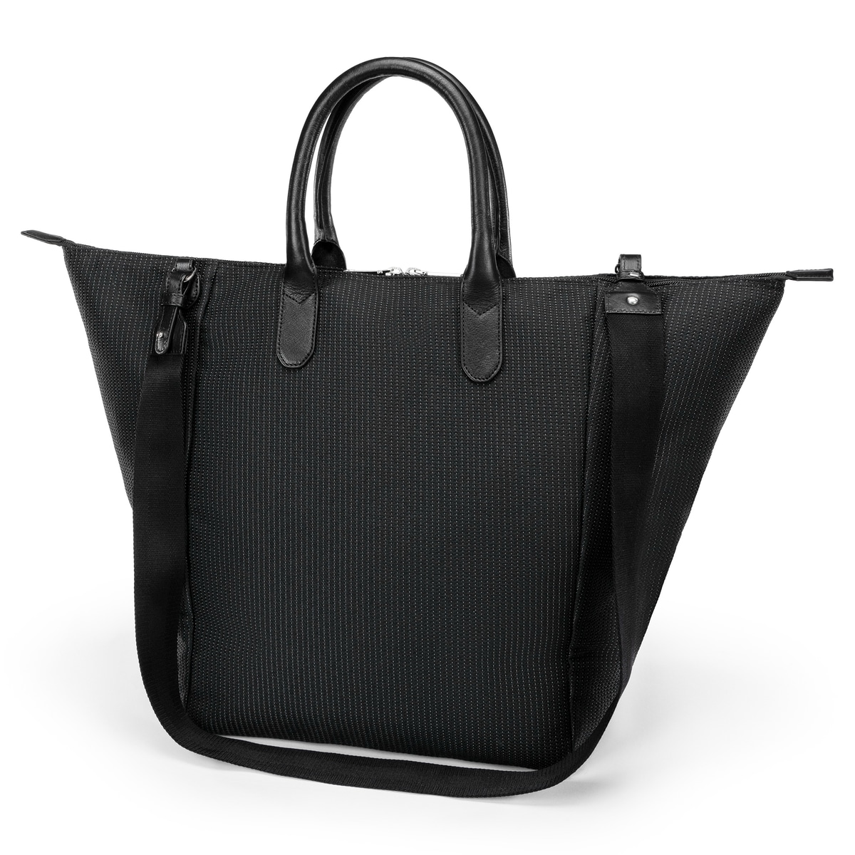 Bottle Shopping Bag L - black/silver