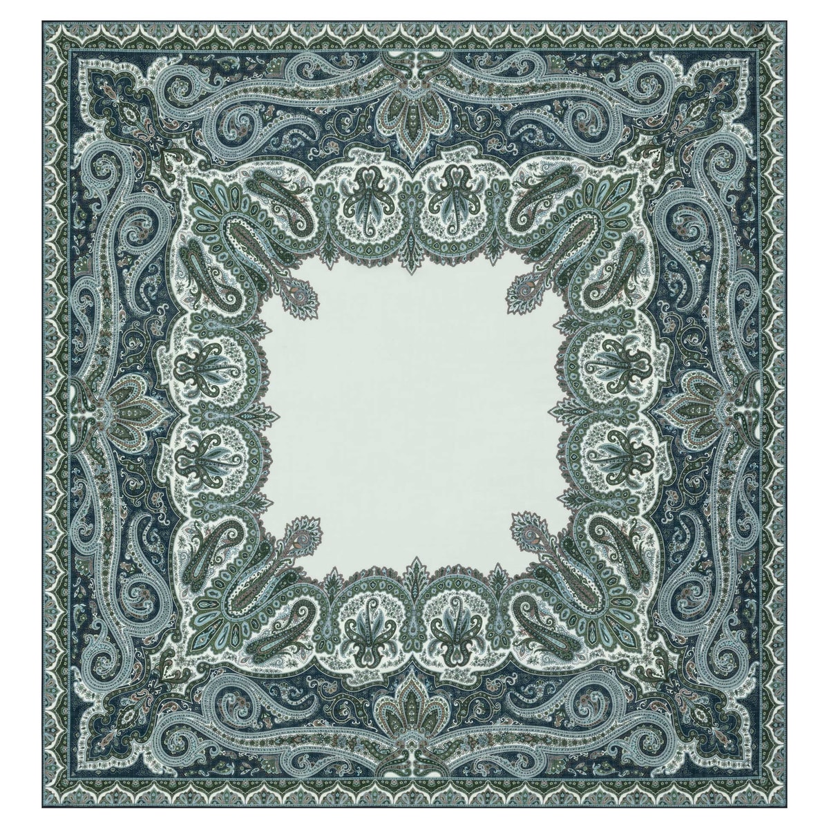 Enchanted Paisley 140x140 - multi green