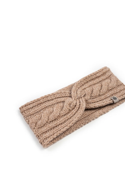Cabled Charm Strirnband  - cashmere